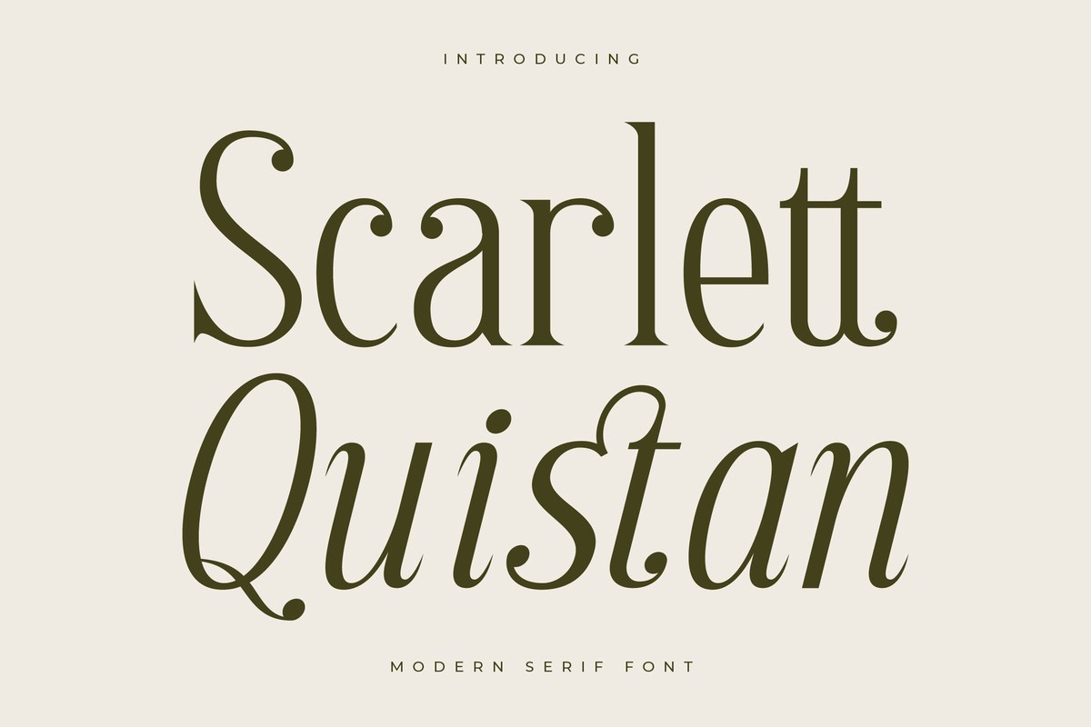 Schriftart Scarlett Quistan