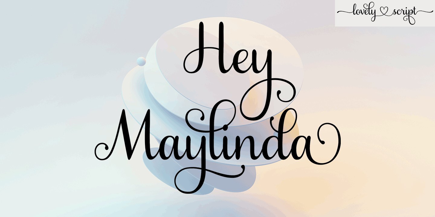 Schriftart Hey Maylinda