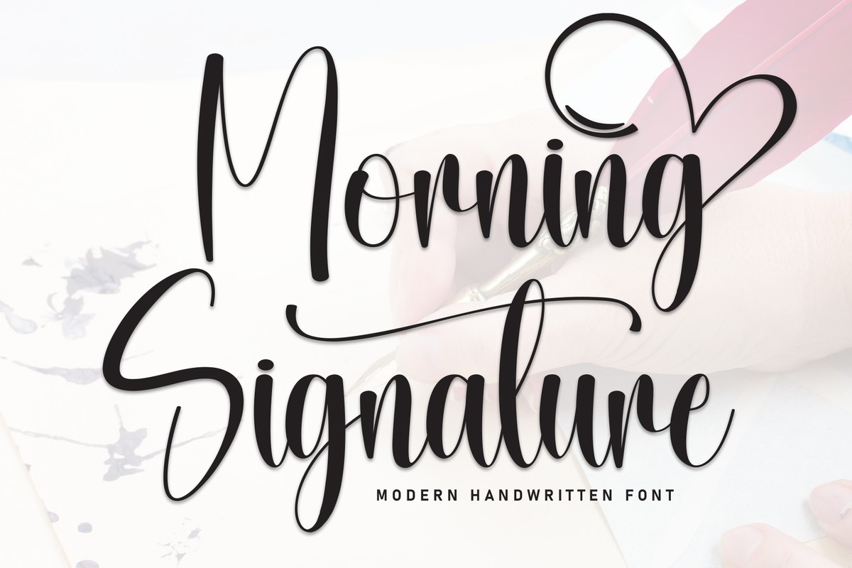 Schriftart Morning Signature