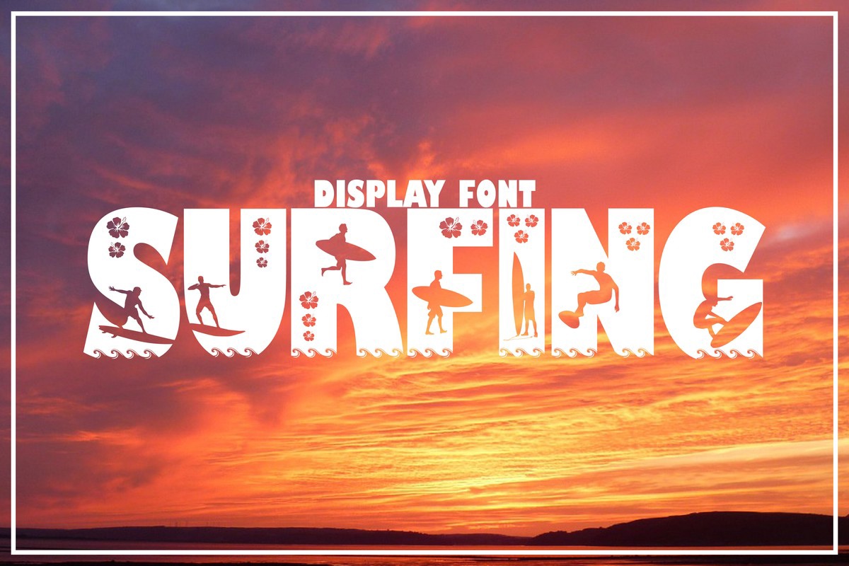 Schriftart Surfing