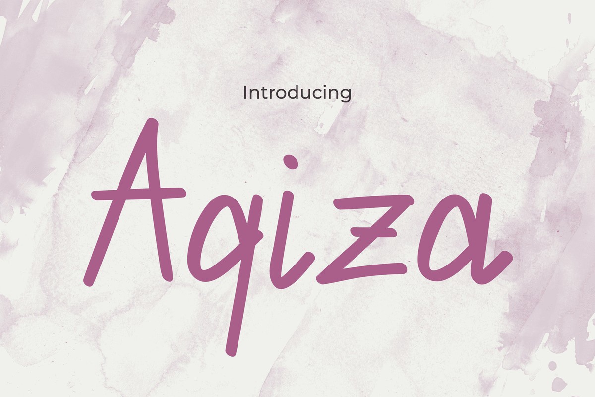 Schriftart Aqiza