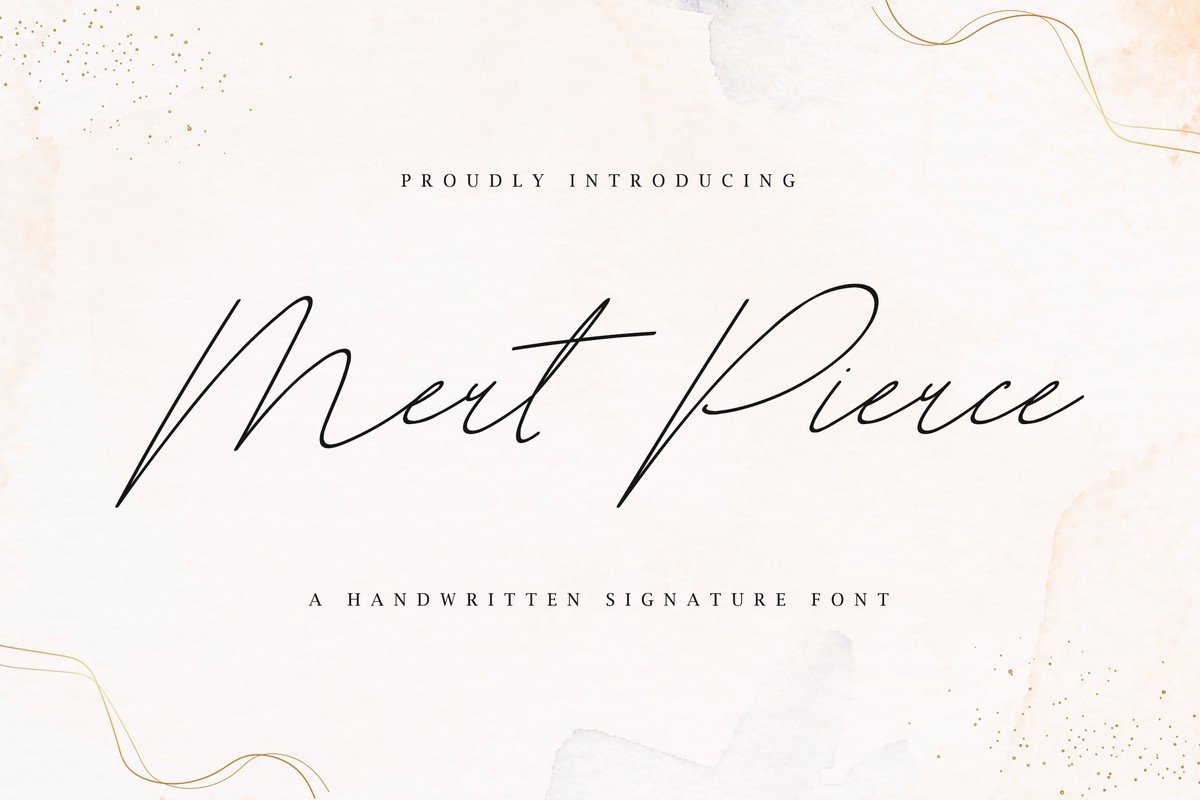 Schriftart Mert Pierce