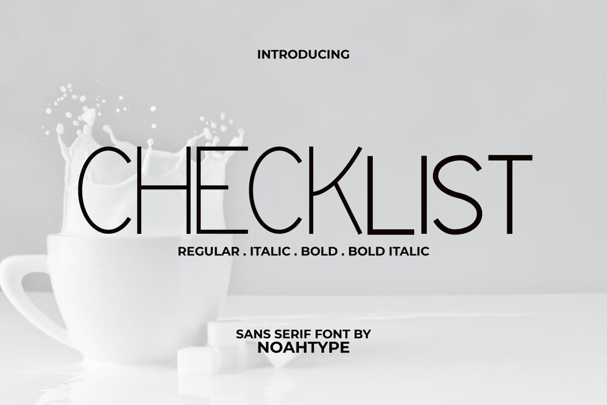 Schriftart Checklist