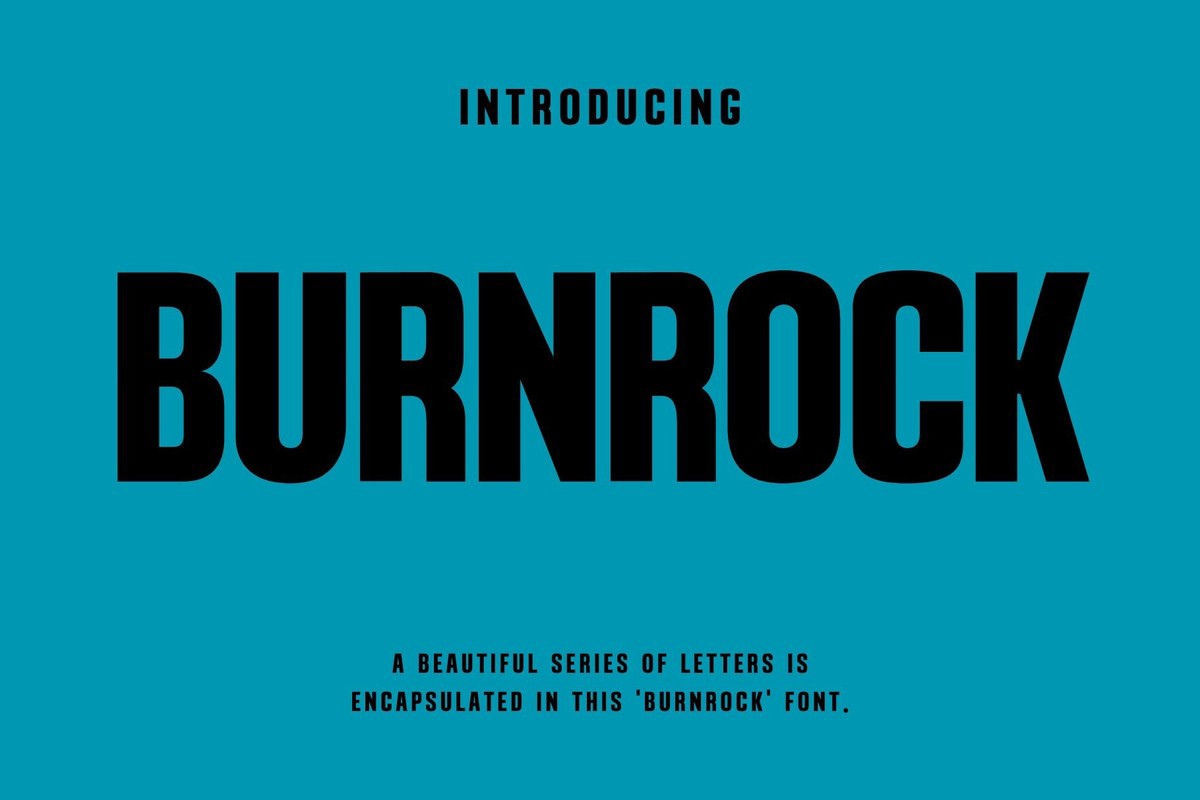 Schriftart Burnrock